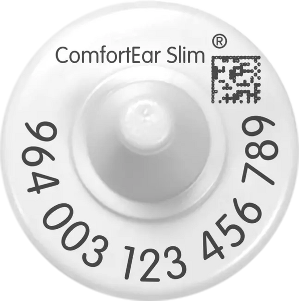 Z-Tag EID ComfortEar Slim RFID 964 HDX Buttons - Tamperproof - Loose Bag (25/bag)