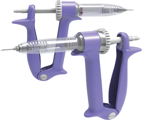 Datamars Syringe Simcro Tube Fed Premium Injector - Selectable Dose - High Viscosity - with Small/Medium/Large Draw-Off Cap