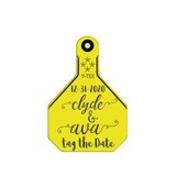 Y-TEX Large Save the Date Tag Customized on Both Sides