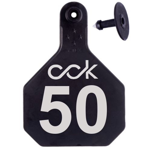 Y-Tex AA Large 4* Custom 1 Side Tag With Button