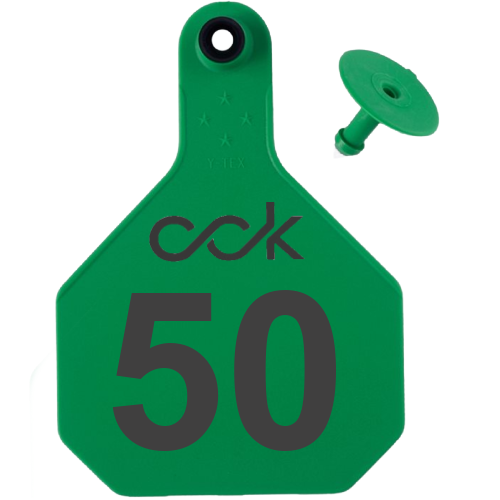 Y-Tex AA Large 4* Custom 1 Side Tag With Button