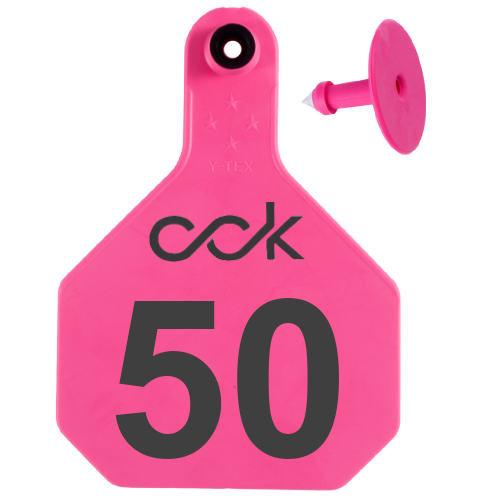 Y-Tex AA Large 4* Custom 1 Side Tag With Button