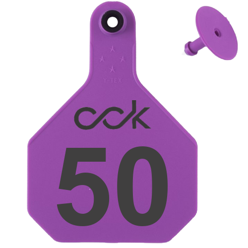 Y-Tex AA Large 4* Custom 1 Side Tag With Button