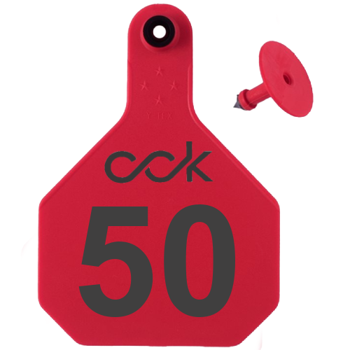 Y-Tex AA Large 4* Custom 1 Side Tag With Button