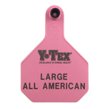 Y-Tex - Dairy Double - 2 AA Medium 3* Custom 1 Side Tags With Buttons - Tamperproof - Matched Set - FDX
