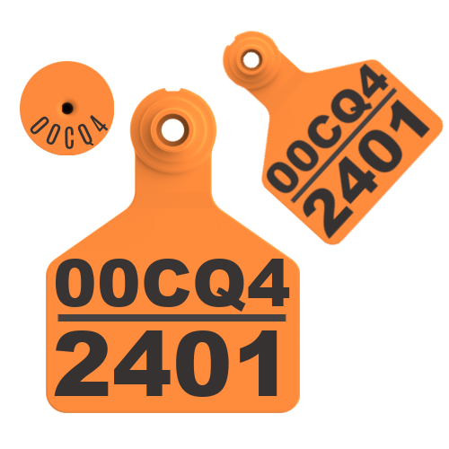 ZTag Stockman Medium (Calf Size) with Unique Number and Management Number and Custom Back Deer Tag With Button - TPWD