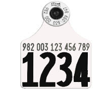 Allflex Global Maxi Numbered 1 Side Tag With Button - All in One - Tamperproof - 982 HDX