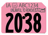 Allflex Swine Premises Numbered Tag With Round - Tamperproof - USDA PIN