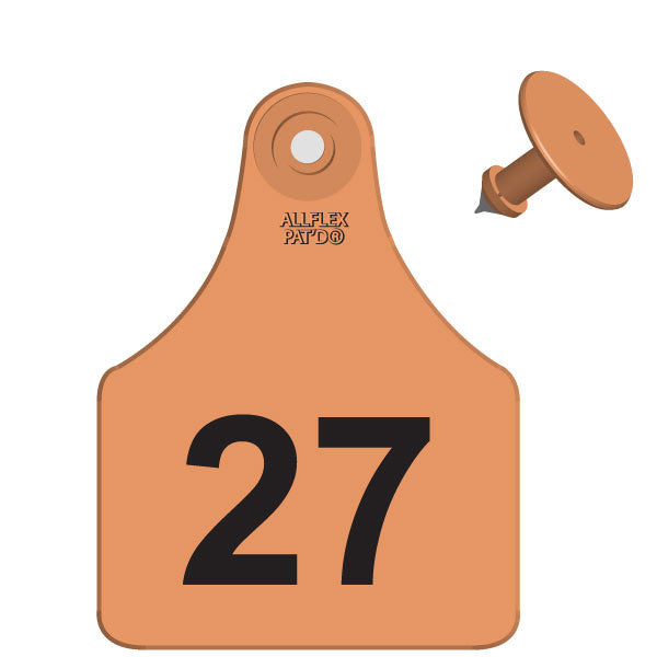 Allflex Global Maxi Pre-Numbered Tags With Buttons (25/bag)
