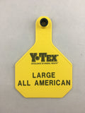 Y-Tex AA Large 4* Blank Tag With Button
