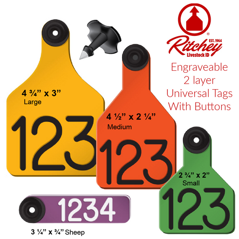 Ritchey 2 Piece Ear Tags with buttons