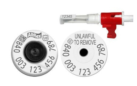 Allflex EID USDA 840 HDX Button Matched with Tissue Sampling Unit