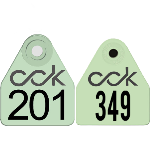 Allflex Global Medium Custom 1 Side Tag With Male Custom 1 Side Tag - Set