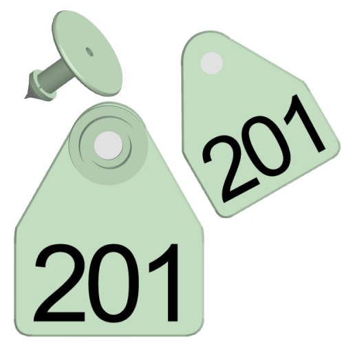 Allflex Global Medium Numbered 2 Sides Tag With Button