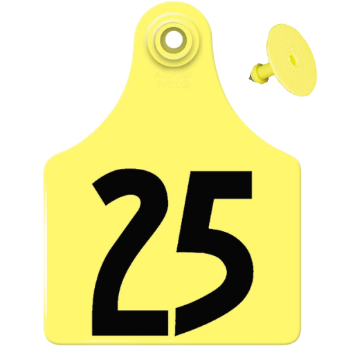 Allflex Global Maxi Numbered 1 Side Tag With Button