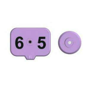 DUFLEX Hog Max Numbered 1 Side Tags with Blank Rounds purple 