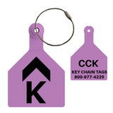 Z-Tag Stockman 2-Piece Cow Custom 2 Side Key Chain Tag