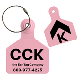 Z-Tag Stockman 2-Piece Calf Custom 2 Sides Key Chain Tag