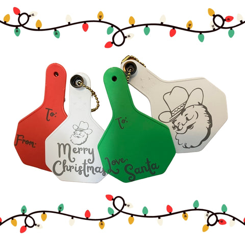 Christmas Gift Wrapping Ear Tag Gift Tags (12 in a bag)