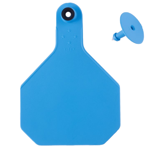 Y-Tex AA Large 4* Numbered 1 Side Tag With Button - Tamperproof - USDA 840 Visual