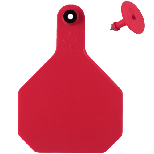Y-Tex AA Large 4* Numbered 2 Sides Tag With Button - Tamperproof - USDA 840 Visual