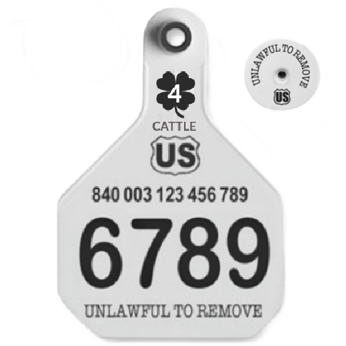 Official USDA Custom Both Sides Ear Tag: Y-Tex large USDA visual tag ...