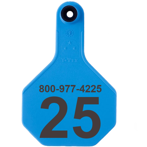 Y-Tex AA Medium 3* Custom 2 Sides Tag - Male Tag Only