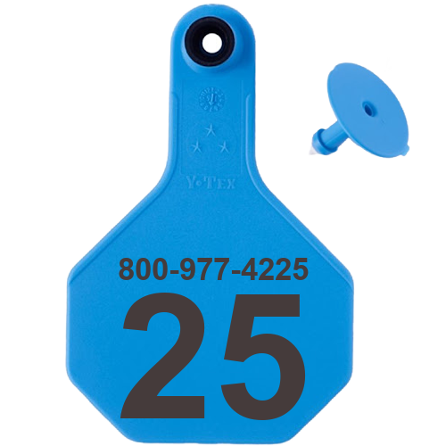 Y-Tex AA Medium 3* Custom 1 Side Tag With Button