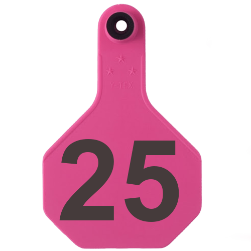 Y-Tex AA Medium 3* Numbered 2 Sides Tag - Male Tag Only