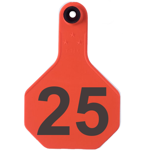 Y-Tex AA Medium 3* Numbered 2 Sides Tag - Male Tag Only