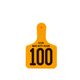 Y-Tex 1 Piece Y-Tag Calf Custom 1 Side Tag - 100 tags with Free Applicator