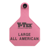 Y-Tex - Dairy Double - 2 AA Large 4* Custom 2 Sides Tags With Buttons - Tamperproof - Matched Set - HDX