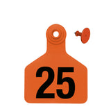 Z-Tag Bag of Stockman 2-Piece Calf Pre-Numbered Tags With Buttons (25/bag) - 13 colors