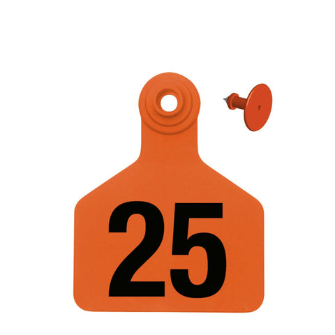 Z-Tag Bag of Stockman 2-Piece Calf Pre-Numbered Tags With Buttons (25/bag) - 13 colors
