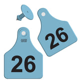 Allflex Global Large Numbered 2 Sides Calf Ear Tag With Button