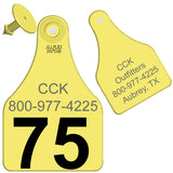 Allflex Global Super Maxi Custom 2 Sides Tag With Button
