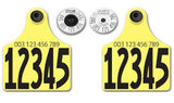 Allflex - Dairy Double - 2 Global Maxi Numbered 1 Side Tags With Buttons - Tamperproof - USDA 840 Matched Set - HDX