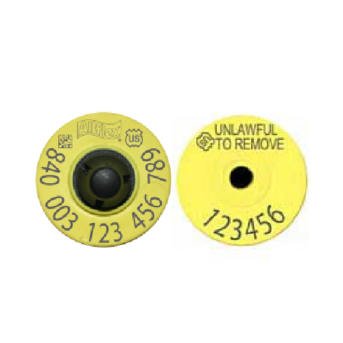 Allflex USDA 840 FDX EID Ear Tag with custom Button