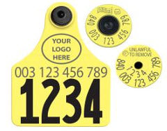 Allflex Global Large Custom 1 Side Tag With Button - Tamperproof - Mat ...