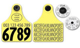 Allflex Global Large Custom 2 Sides Tag With Button - Tamperproof - Matched Set - USDA 840 HDX