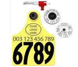 Allflex Global Maxi Custom 1 Side Tag With Button - Tissue Sampling - Tamperproof - Matched Set - HDX