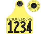 Allflex Global Large Numbered 1 Side Tag With Button - Tamperproof - Matched Set - 982 FDX