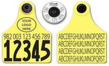 Allflex Global Large Custom 2 Sides Tag With Button - Tamperproof - Matched Set - 982 HDX