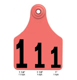Allflex Global Large Numbered 1 Side Tag - Female Tag Only