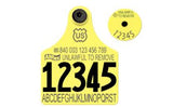 Allflex Global Maxi Custom 1 Side Tag With Button - Tamperproof - USDA 840 Visual