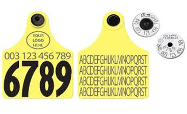 Allflex Global Maxi Custom 2 Sides Tag With Button - Tamperproof - Matched Set - HDX