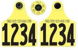 Allflex - Dairy Double - 2 Global Maxi Numbered 1 Side Tags With Buttons - Tamperproof - 982 Matched Set - FDX