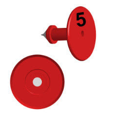 Destron Fearing Duflex Numbered Male Infecta Guard Button with Blank Female Round - Set