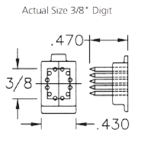 Stone Number Set 0-9 - Standard 3/8"