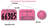 Destron Fearing Duflex Hog Max Numbered Tag With Round - USDA PIN